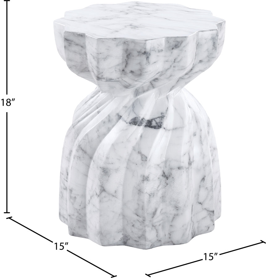 Caserta Marble Finish Indoor / Outdoor Concrete End Table