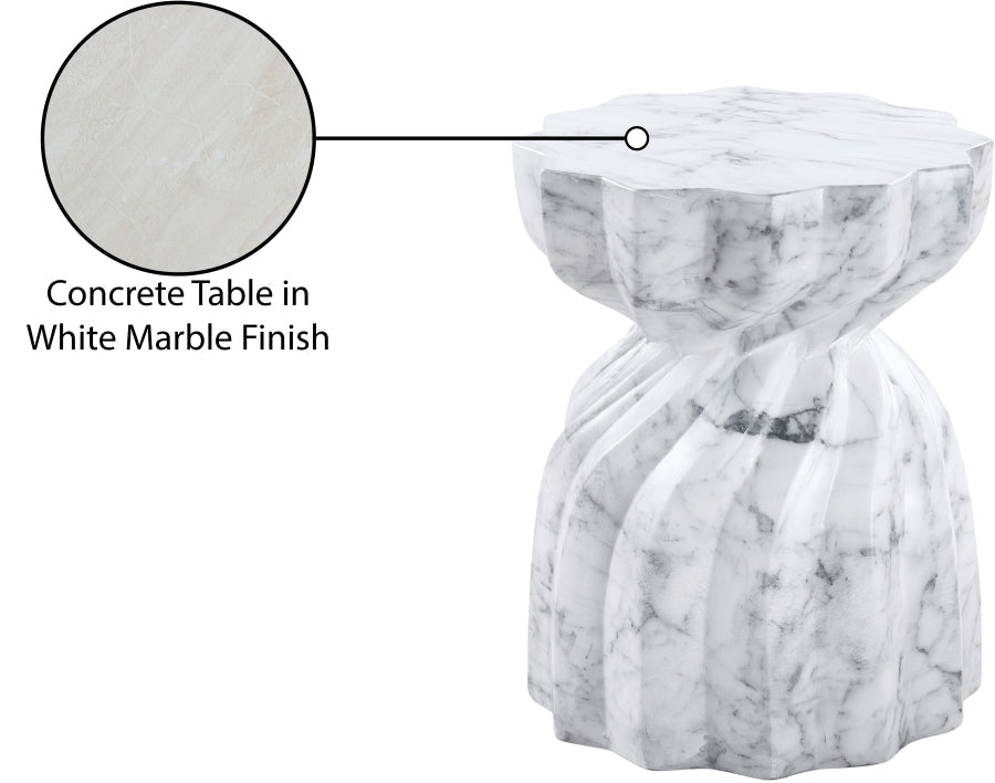 Caserta Marble Finish Indoor / Outdoor Concrete End Table