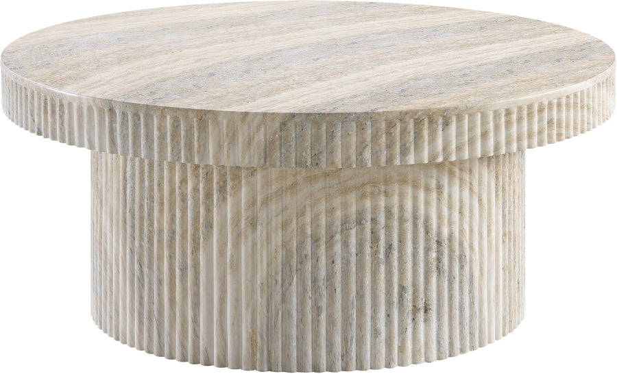 Legatto Travertine Finish Indoor/Outdoor Concrete Coffee Table