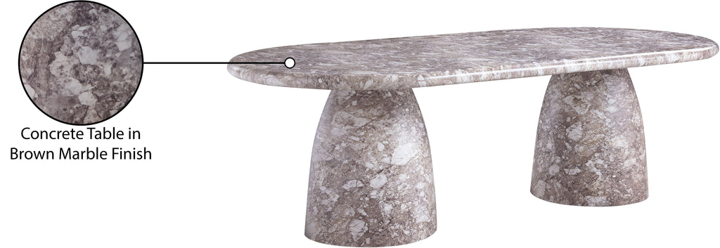 Cosenza Marble Finish Indoor / Outdoor Concrete Dining Table