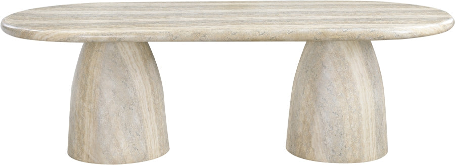 Cosenza Travertine Finish Indoor / Outdoor Concrete Dining Table