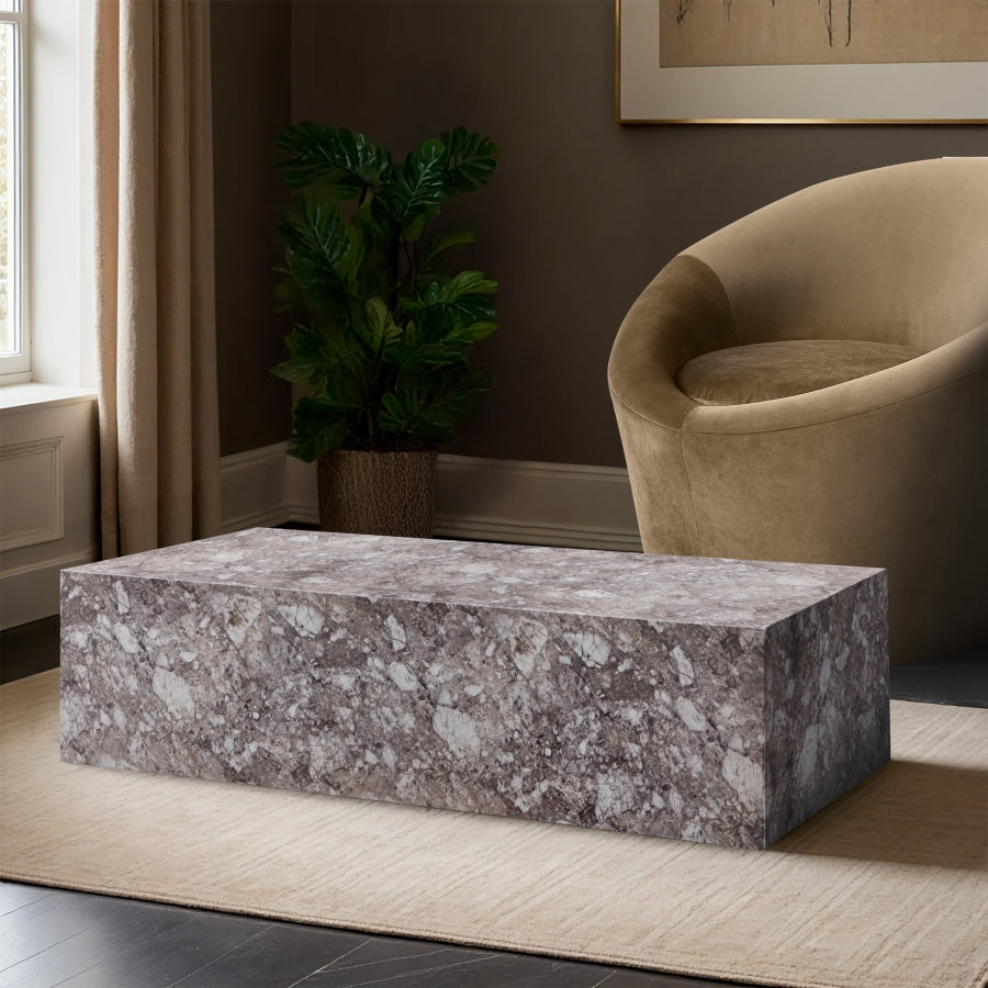 Piazza Marble Finish Indoor/Outdoor Concrete Coffee Table