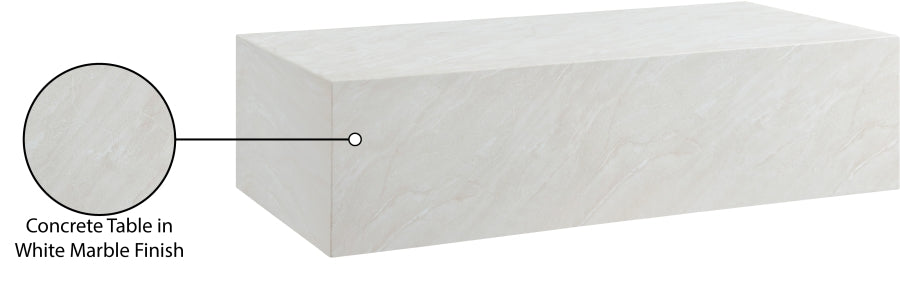 Piazza Marble Finish Indoor/Outdoor Concrete Coffee Table