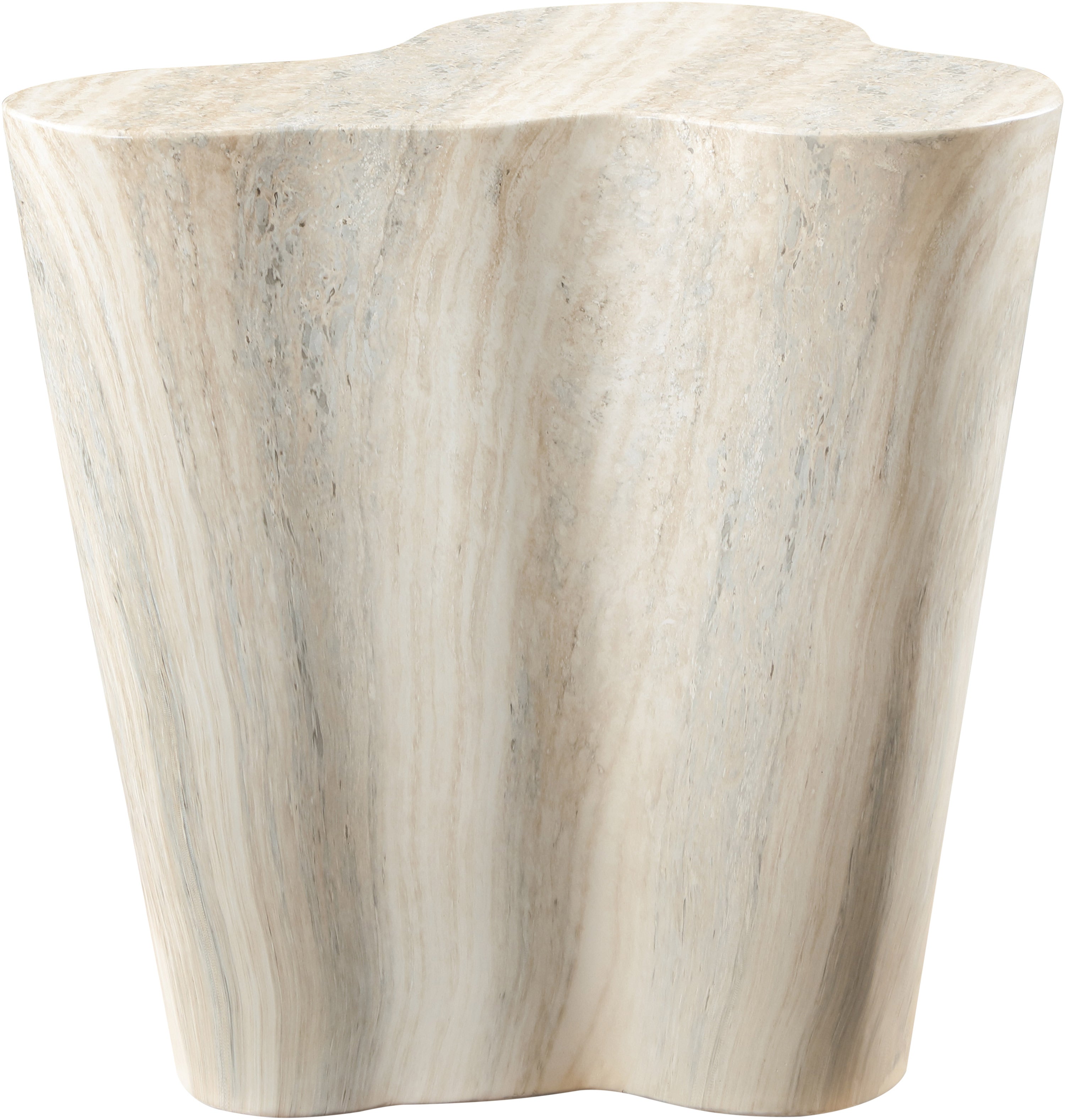 Monza Travertine Finish Indoor / Outdoor Concrete End / Side Table