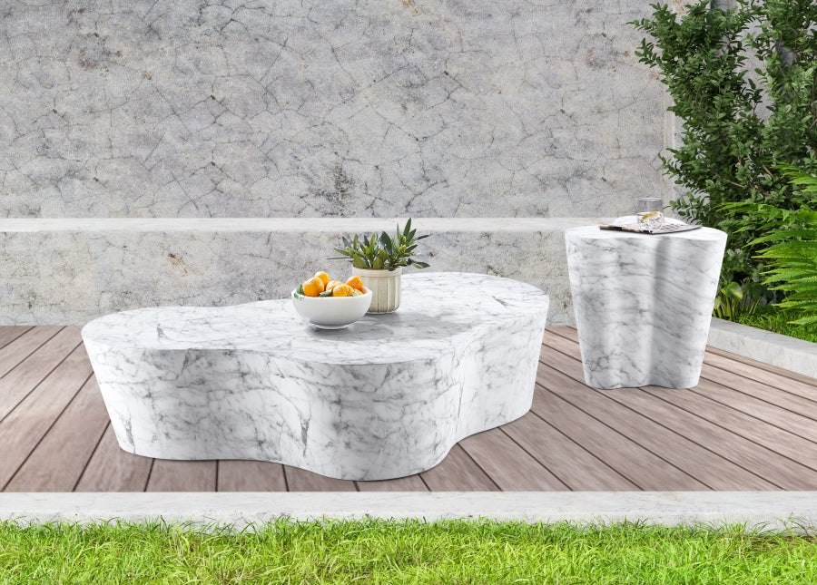 Monza Marble Finish Indoor / Outdoor Concrete End / Side Table