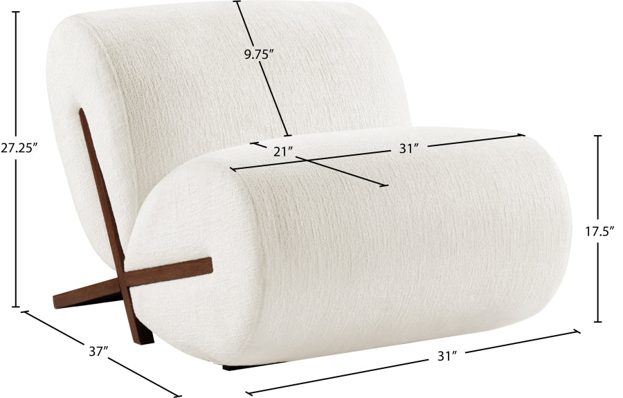 Akira Fabric Upholstered Accent Chair