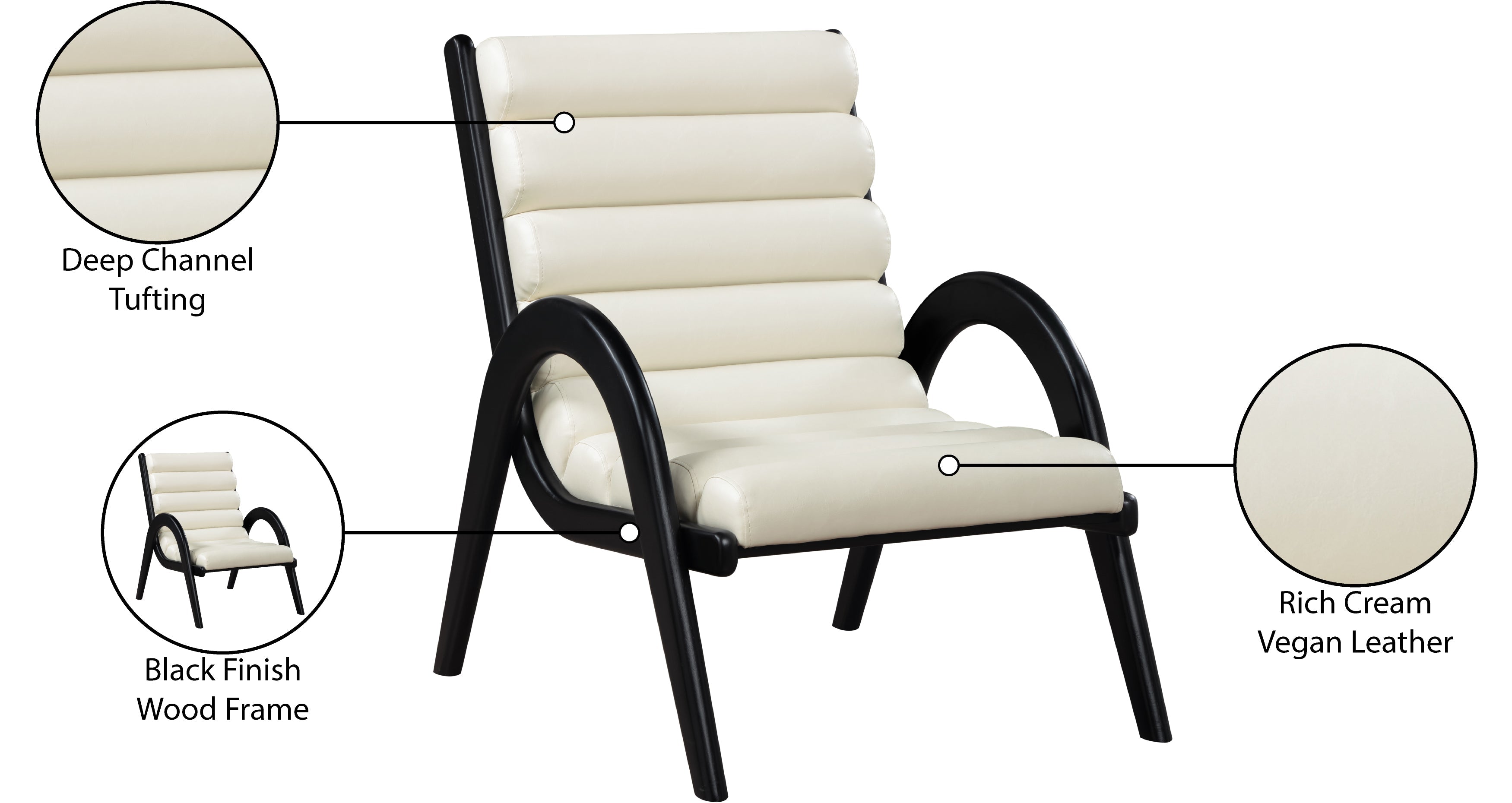 Randal Vegan Leather Upholstered Accent Chair