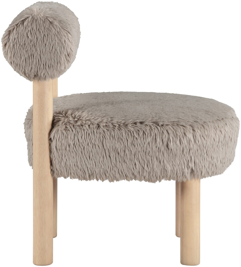 Ambre Vegan Shearling Fabric Upholstered Accent Chair