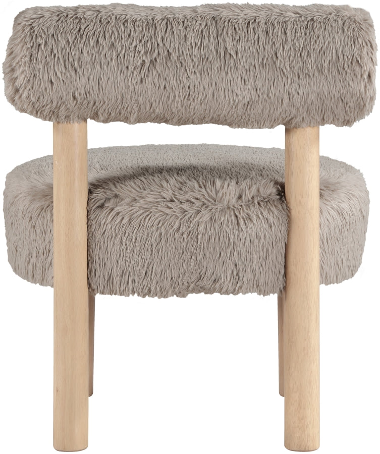 Ambre Vegan Shearling Fabric Upholstered Accent Chair