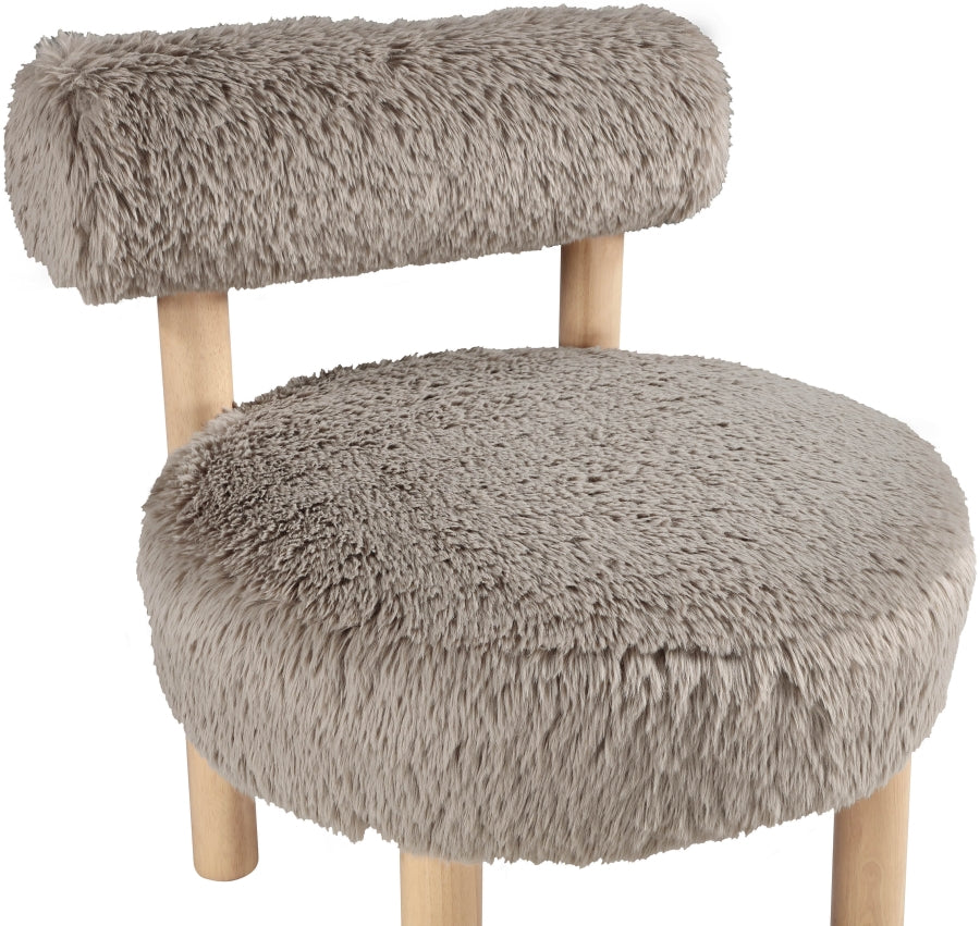 Ambre Vegan Shearling Fabric Upholstered Accent Chair