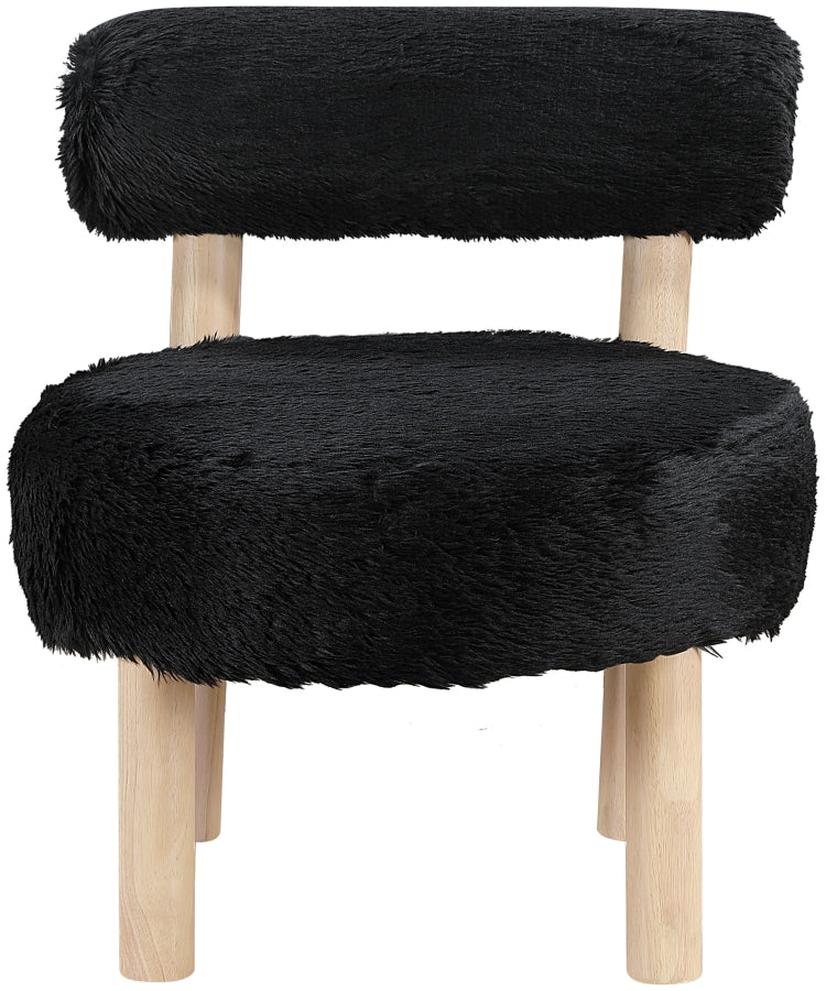 Ambre Vegan Shearling Fabric Upholstered Accent Chair