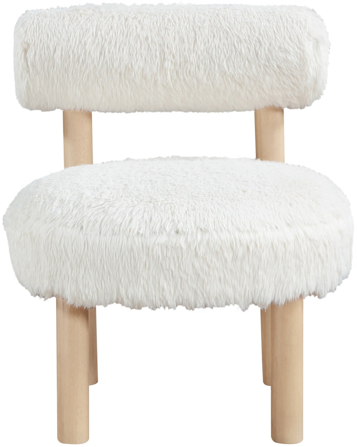 Ambre Vegan Shearling Fabric Upholstered Accent Chair