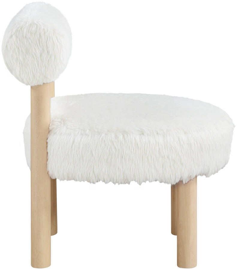 Ambre Vegan Shearling Fabric Upholstered Accent Chair