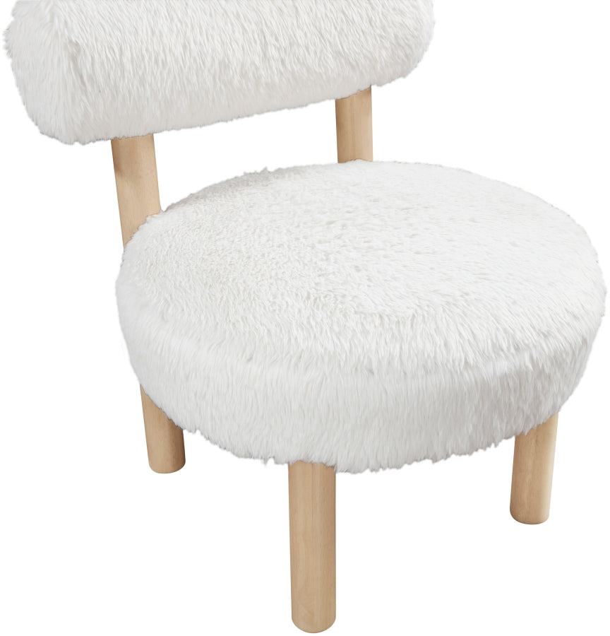 Ambre Vegan Shearling Fabric Upholstered Accent Chair