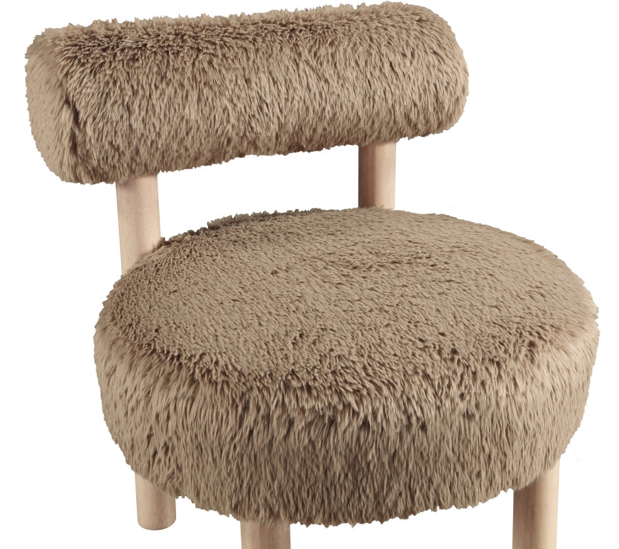Ambre Vegan Shearling Fabric Upholstered Accent Chair