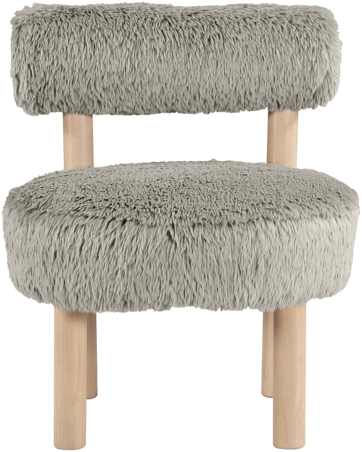 Ambre Vegan Shearling Fabric Upholstered Accent Chair