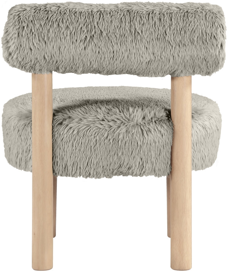 Ambre Vegan Shearling Fabric Upholstered Accent Chair