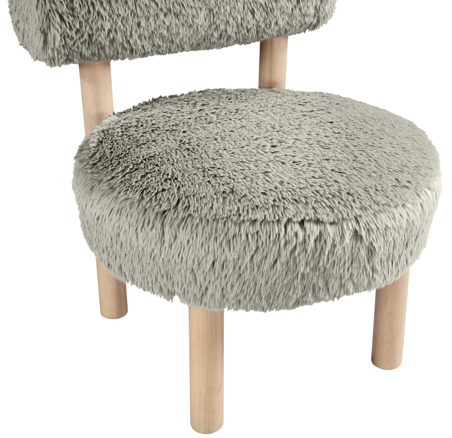 Ambre Vegan Shearling Fabric Upholstered Accent Chair