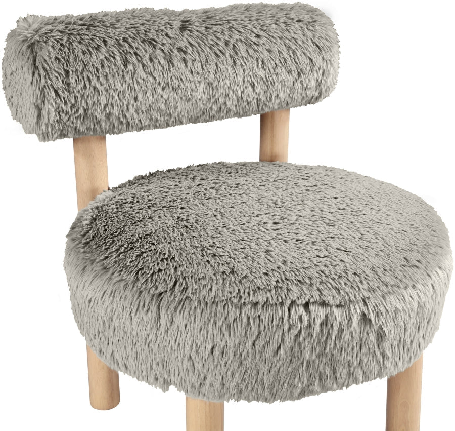 Ambre Vegan Shearling Fabric Upholstered Accent Chair
