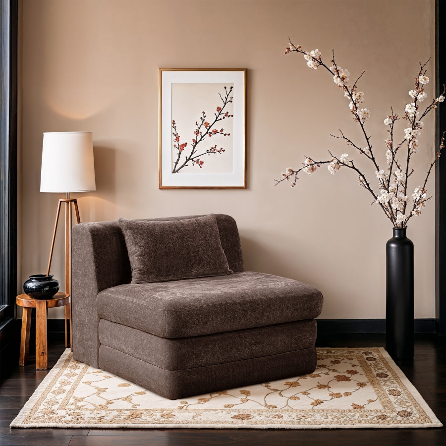 Stellar Chenille Fabric Upholstered Modular Accent Chair