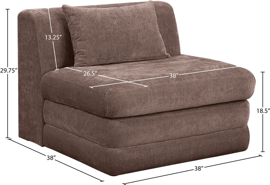 Stellar Chenille Fabric Upholstered Modular Accent Chair