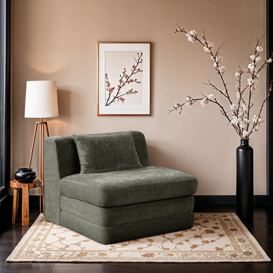 Stellar Chenille Fabric Upholstered Modular Accent Chair