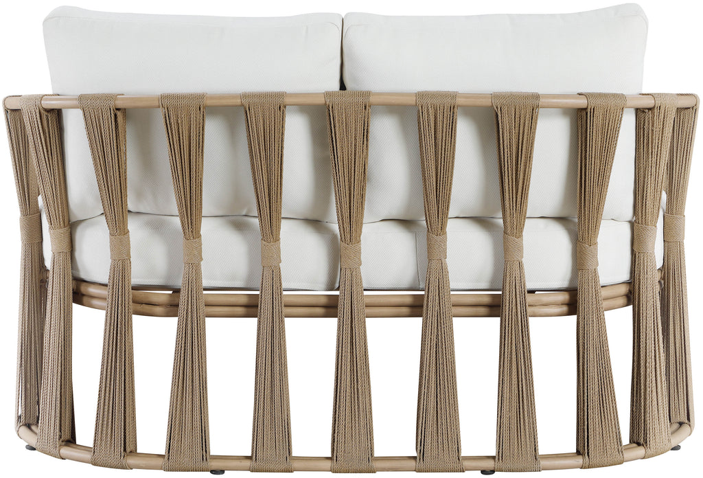 San Pietro Resilient Waterproof Fabric Upholstered Outdoor Patio Loveseat