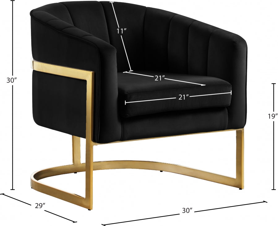 Carter Velvet Upholstered Accent Chair