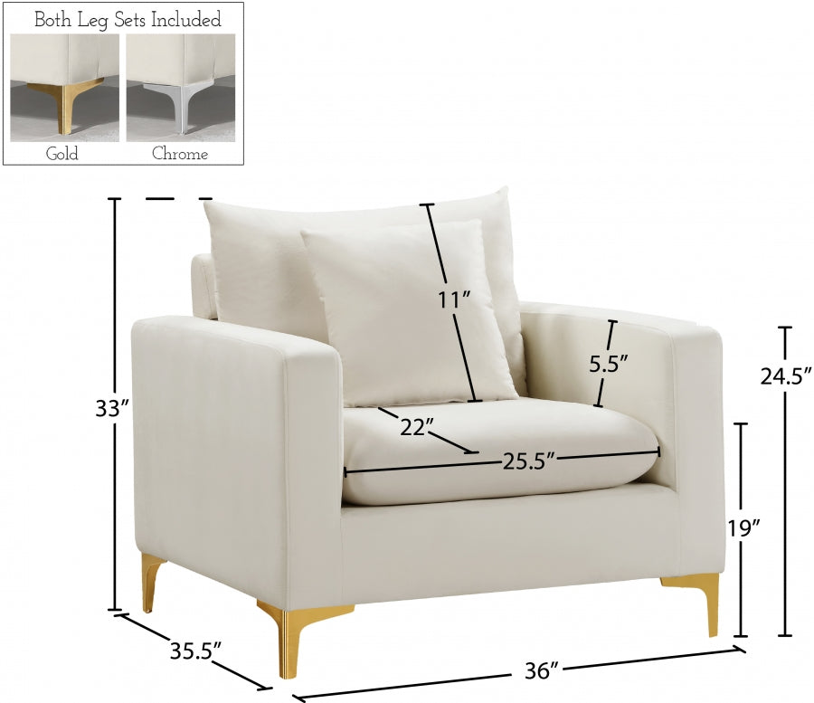 Naomi Velvet Upholstered Chair