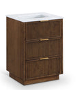 Willard White Engineered Stone And Solid Wood Bathroom Vanity