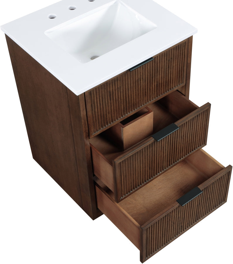 Willard White Engineered Stone And Solid Wood Bathroom Vanity