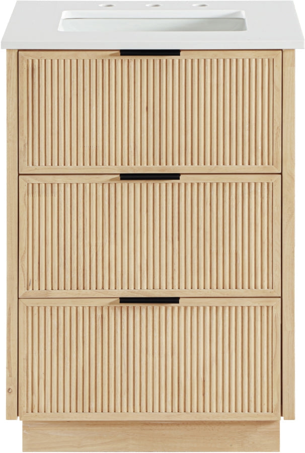 Willard White Engineered Stone And Solid Wood Bathroom Vanity