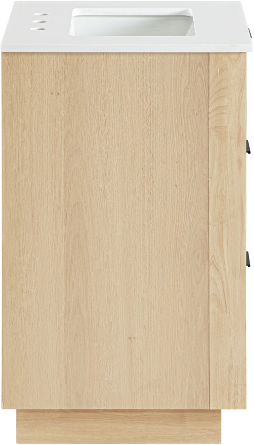 Willard White Engineered Stone And Solid Wood Bathroom Vanity