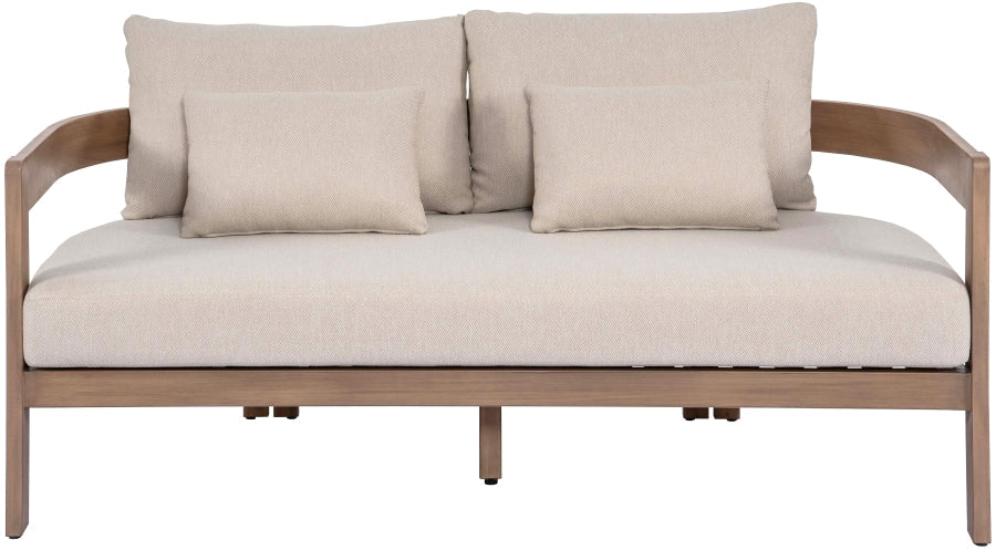 Newport Water Resistant Fabric Upholstered Outdoor Patio Loveseat