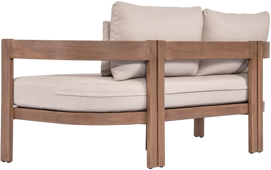 Newport Water Resistant Fabric Upholstered Outdoor Patio Loveseat
