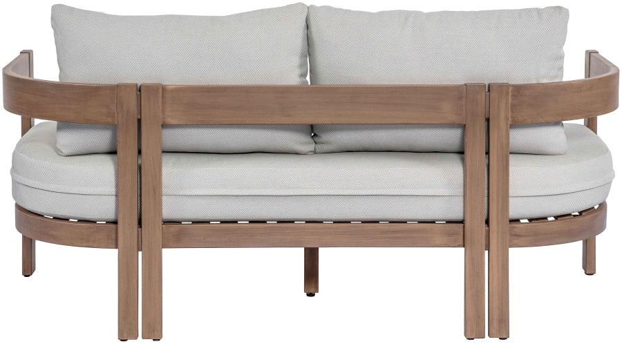 Newport Water Resistant Fabric Upholstered Outdoor Patio Loveseat