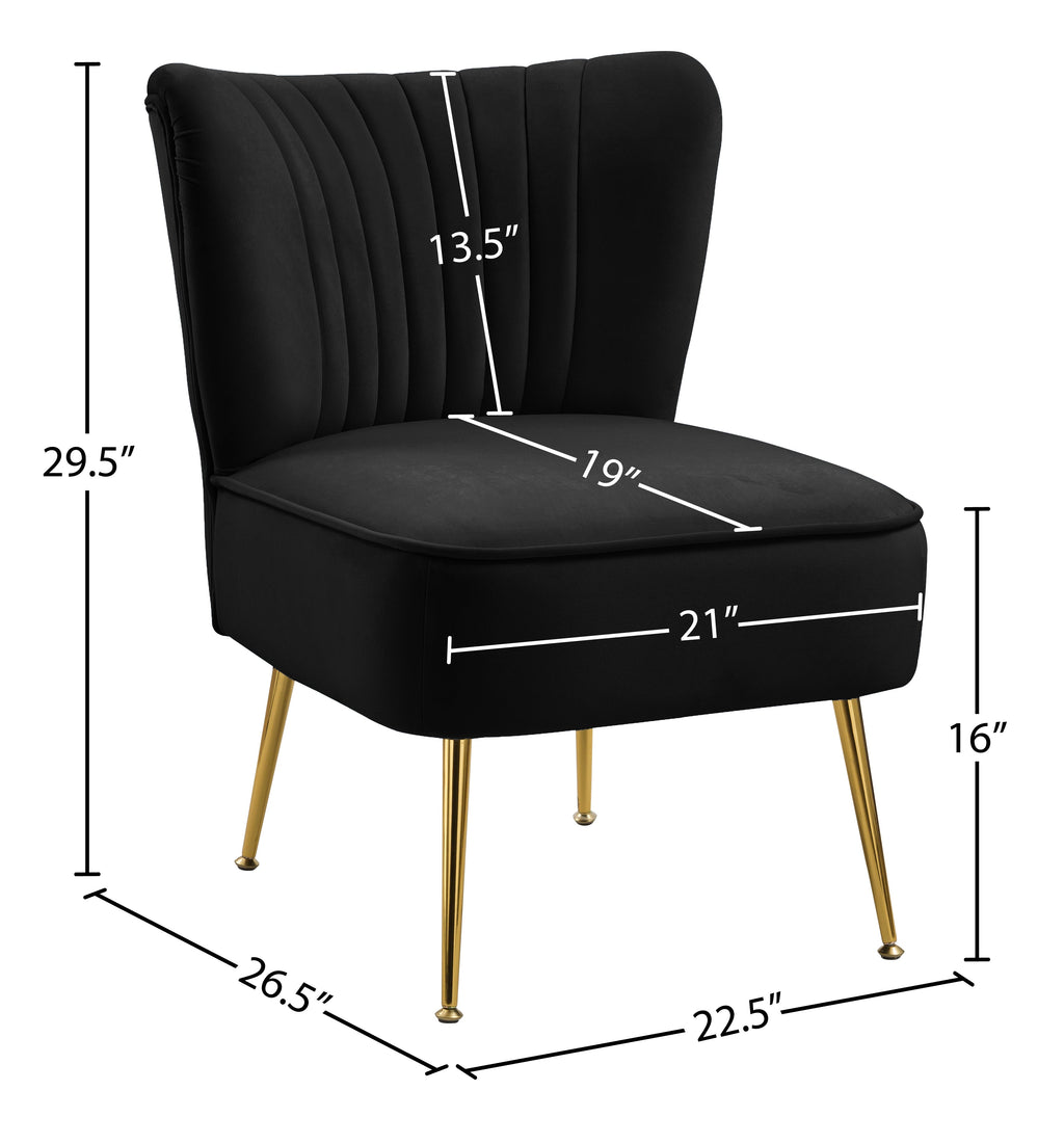 Tess Velvet Upholstered Accent Chair