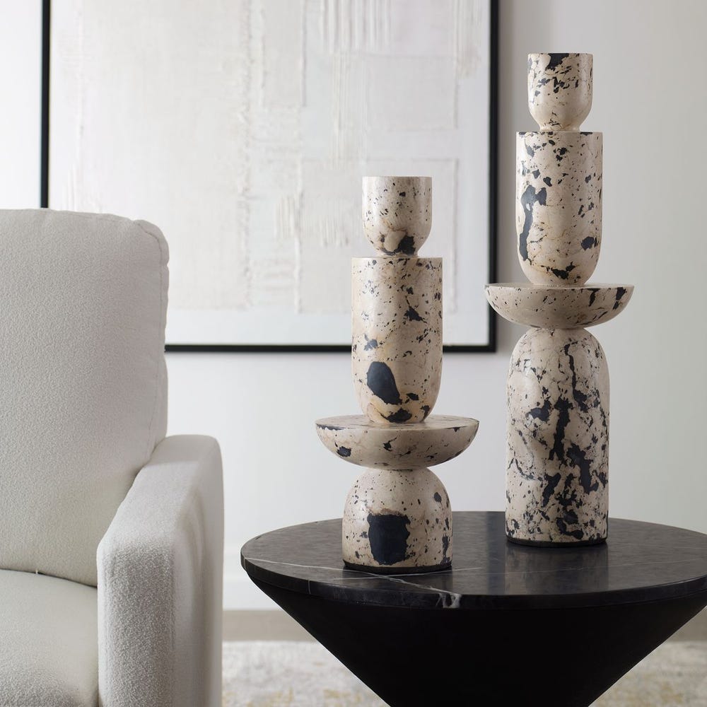 Nouveau Tower Outdoor Sculptures, S/2