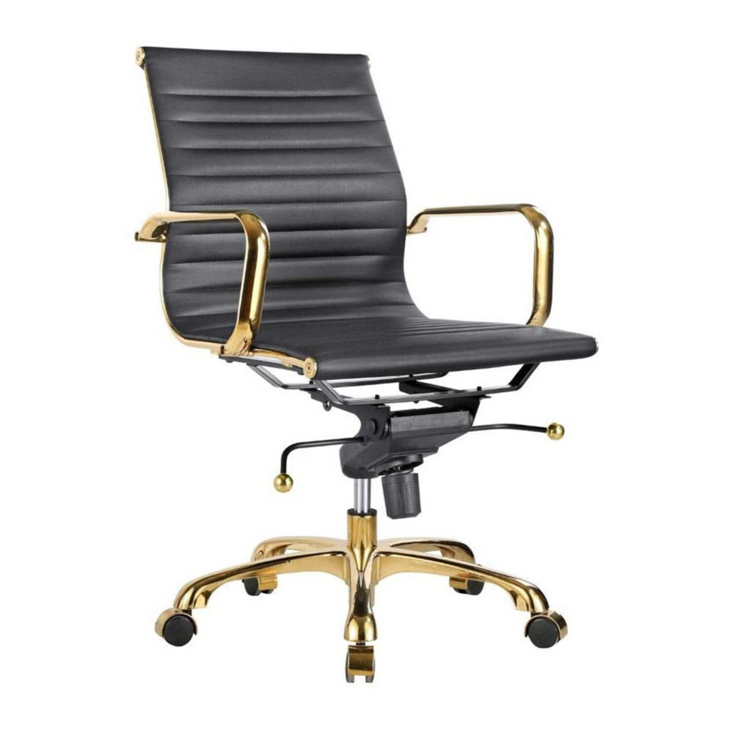 Eames Group Management Chair Gold Frame - Low Back