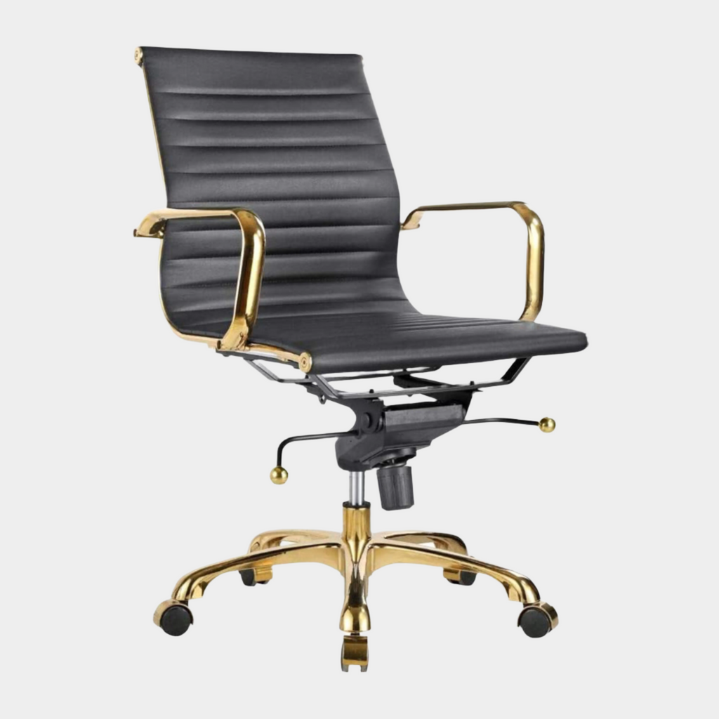 Eames Group Management Chair Gold Frame - Low Back