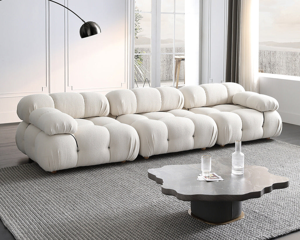 Mario Bellini Three-Seater Boucle Sofa