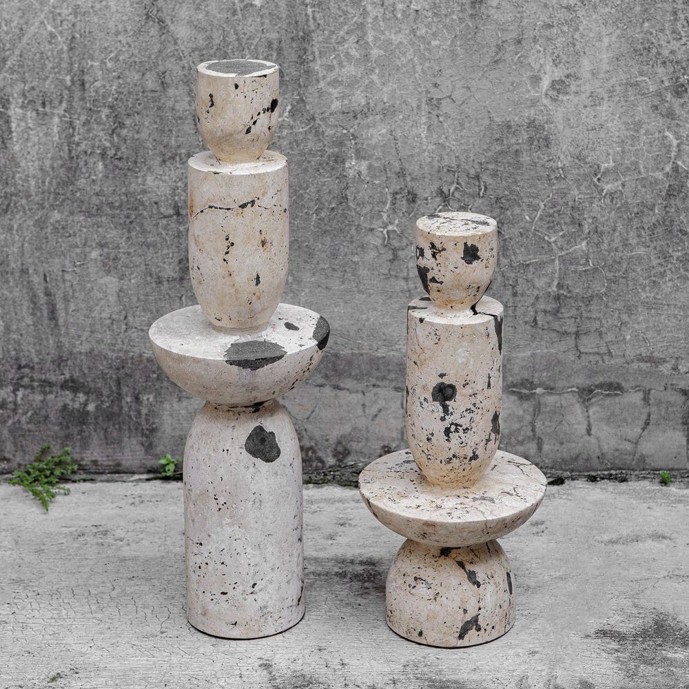 Nouveau Tower Outdoor Sculptures, S/2