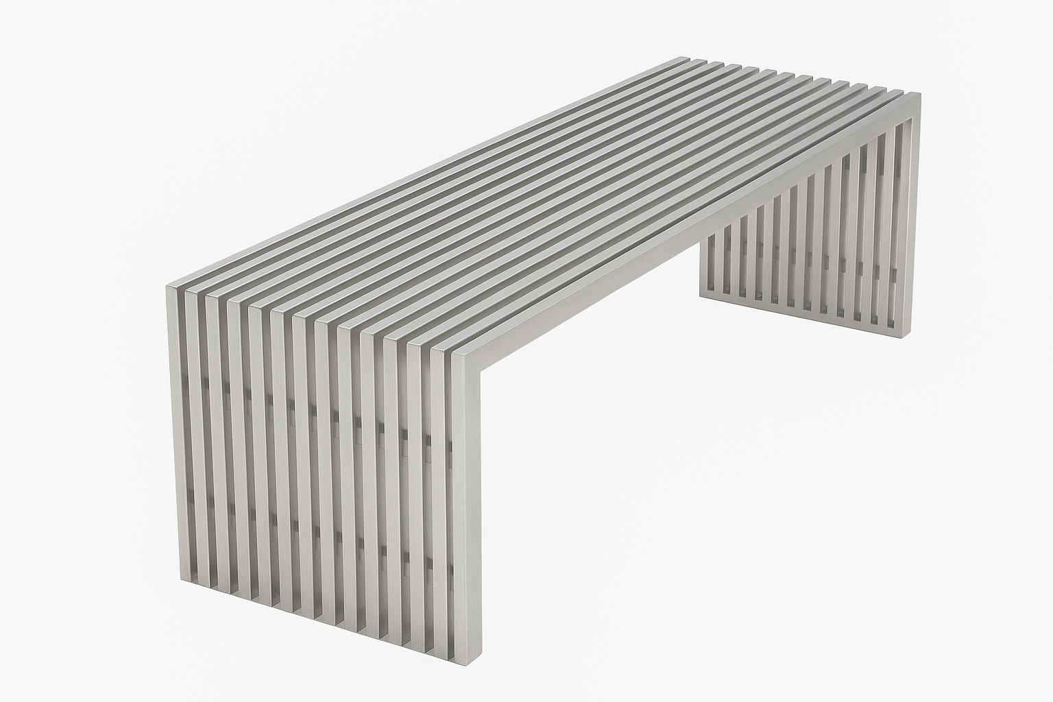 Gridiron Stainless Steel Bench (brushed)