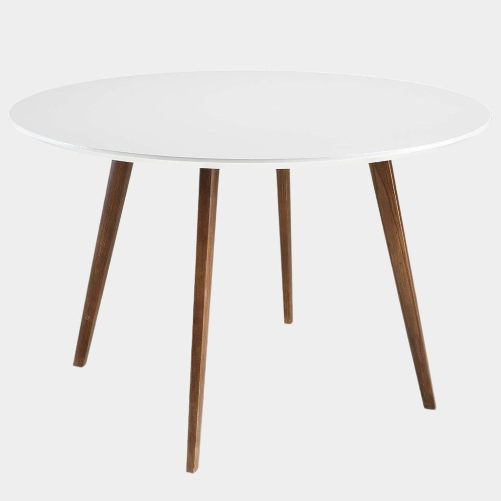 Platter Round Dining Table in White