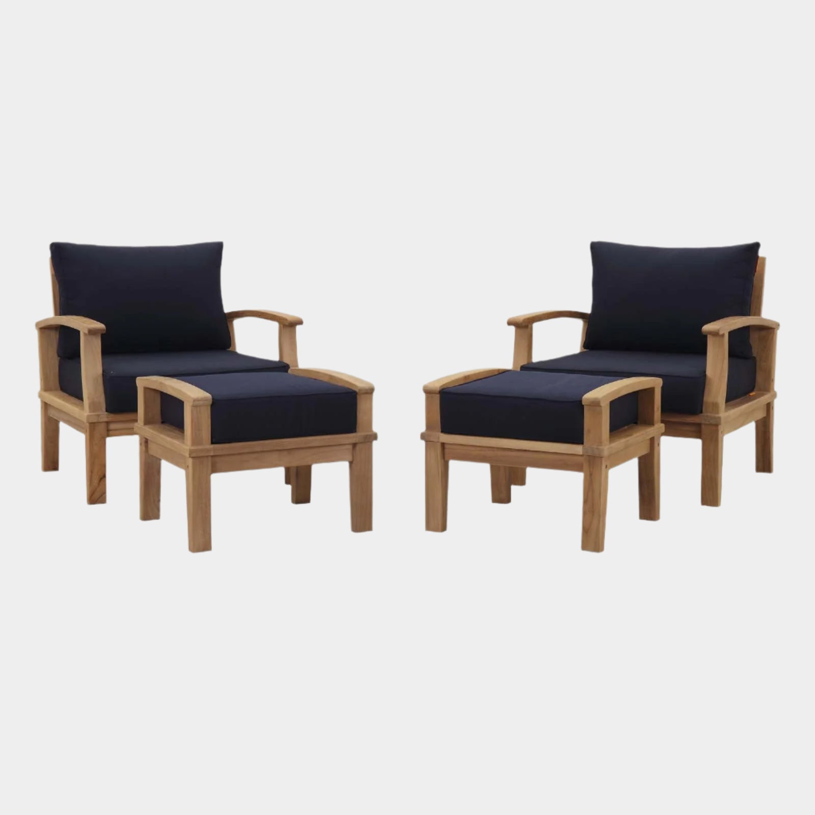 Marina 4 Piece Outdoor Patio Teak Set
