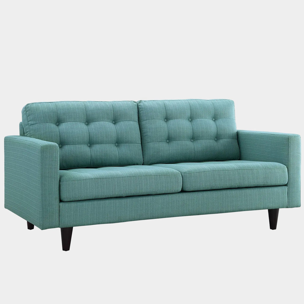 Empress Upholstered Fabric Loveseat