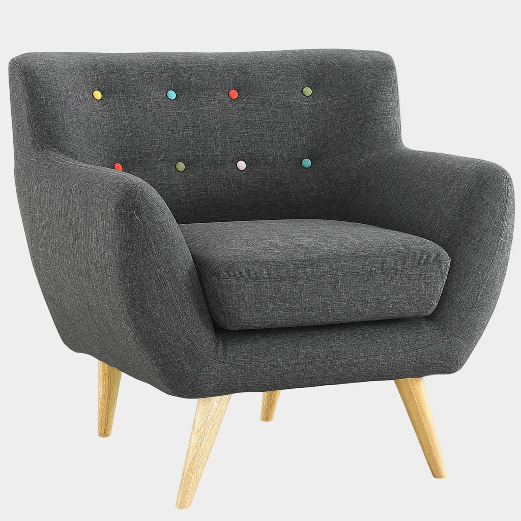Remark Upholstered Fabric Armchair in Gray