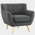 Remark Upholstered Fabric Armchair in Gray