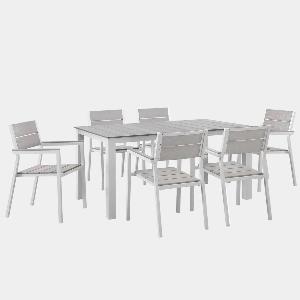 Maine 7 Piece Outdoor Patio Dining Set