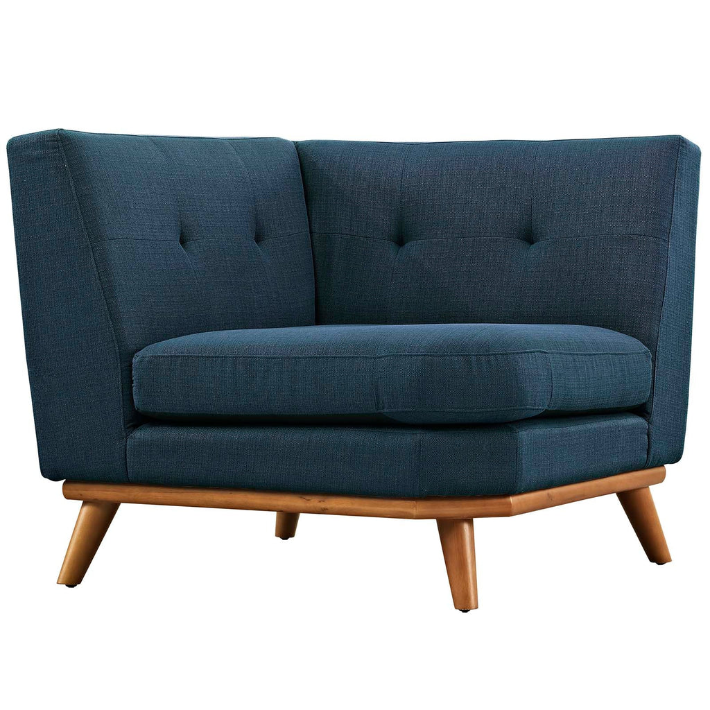 Engage Upholstered Fabric Corner Chair in Beige
